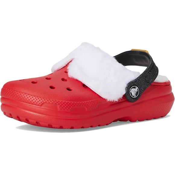 Crocs Kids Classic Lined Santa Clogs US C13 EU 30.5 Red White Lightweight NWT - Picture 1 of 13